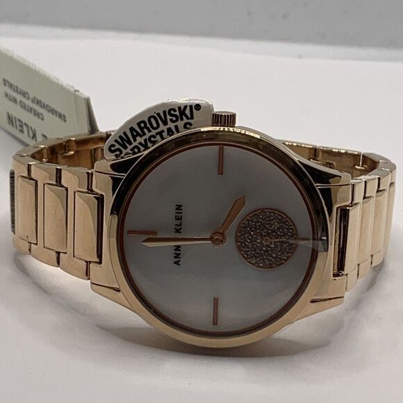 Anne Klein 3674RGST Womens Rose Gold Analog Dial Quartz Genuine Wrist Watch Ga29 - Picture 6 of 10